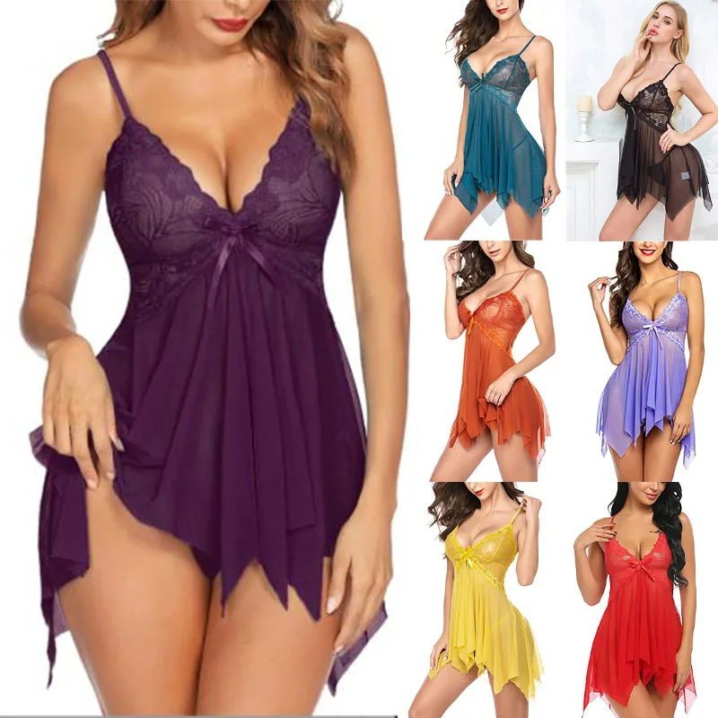 Летнее женское сексуальное женское белье, ночные рубашки, одежда для сна, кружевное прозрачное ночное платье, короткие пижамы, женское сетчатое нижнее белье
Летнее женское сексуальное женское белье, ночные рубашки, одежда для сна, кружевное прозрачное ночное платье, короткие пижамы, женское сетчатое нижнее белье