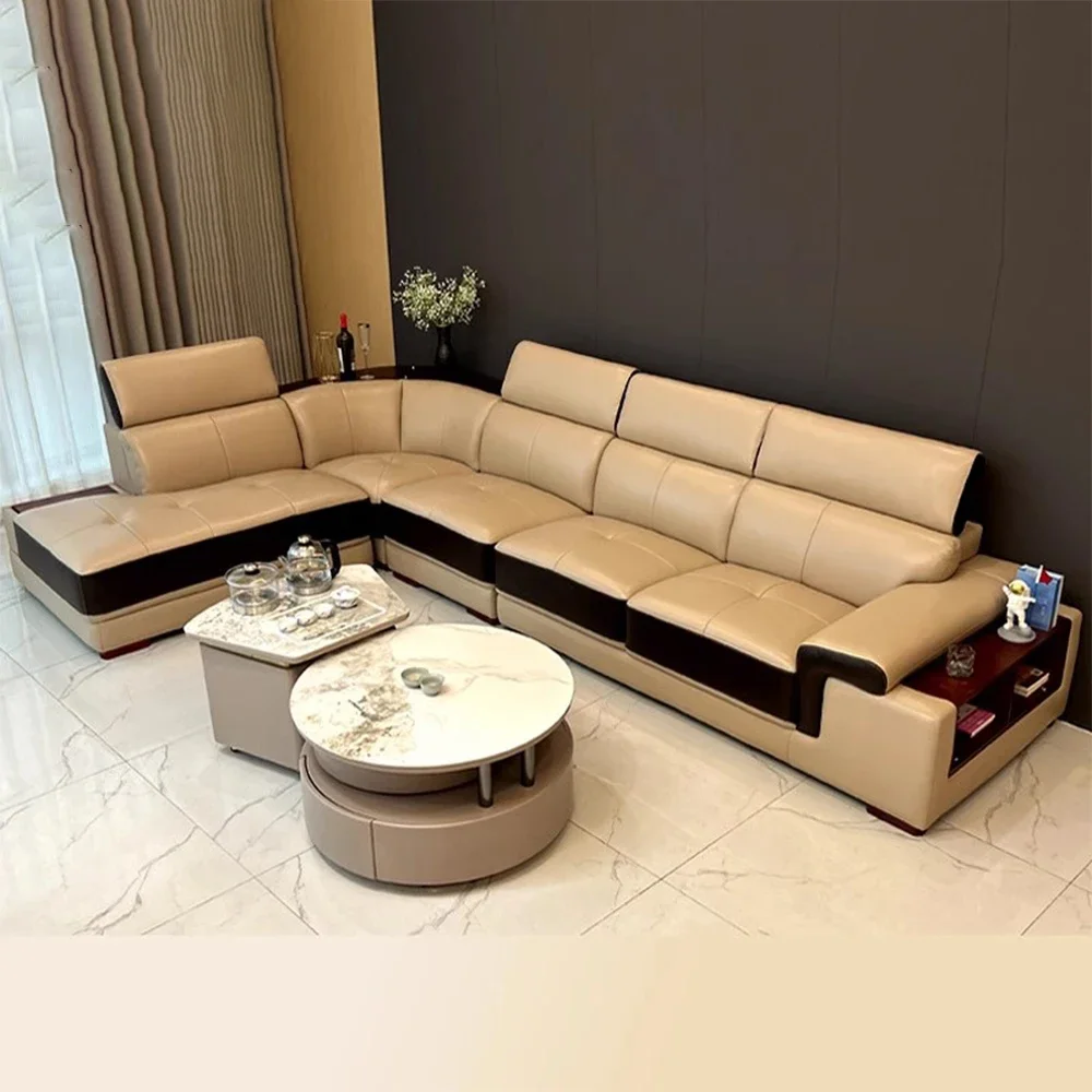 Linlamlim Modern Minimalist Genuine Leather Sectional Sofa with Console, Storage and Speaker Italian Leather Living Room Couch
Linlamlim Modern Minimalist Genuine Leather Sectional Sofa with Console, Storage and Speaker Italian Leather Living Room Couch