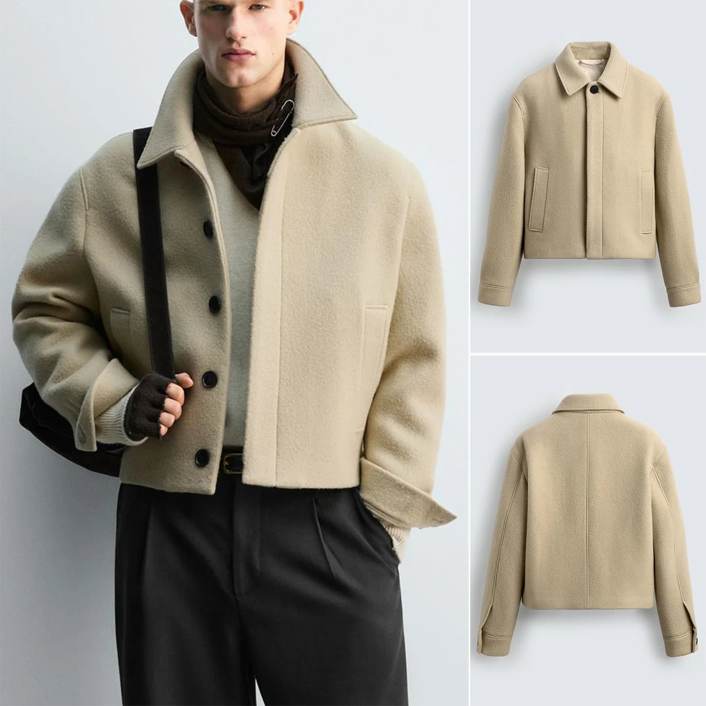 Winter New Men's Casual Loose Fit ort Jaet Long Sve Turn-down Collar Outerwear Polyester Fiber Youth Daily Wear
Winter New Men's Casual Loose Fit ort Jaet Long Sve Turn-down Collar Outerwear Polyester Fiber Youth Daily Wear