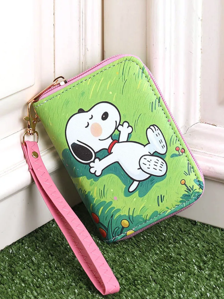 Cute Snoopy Zip Around Wallet,Cartoon PU Leather Card Holder with Wrist Strap,Kawaii Green Grass Print Coin Purse forWomen Girls
Cute Snoopy Zip Around Wallet,Cartoon PU Leather Card Holder with Wrist Strap,Kawaii Green Grass Print Coin Purse forWomen Girls