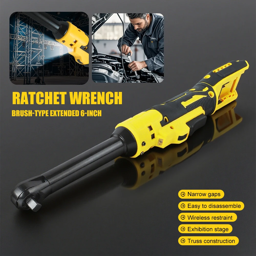 21V Lithium-Ion Electric Wrench 3/8″ Ratchet Wrench Ratchet Tool 6in Extension High Torque Wrench for Dewalt or Makita Battery
21V Lithium-Ion Electric Wrench 3/8″ Ratchet Wrench Ratchet Tool 6in Extension High Torque Wrench for Dewalt or Makita Battery