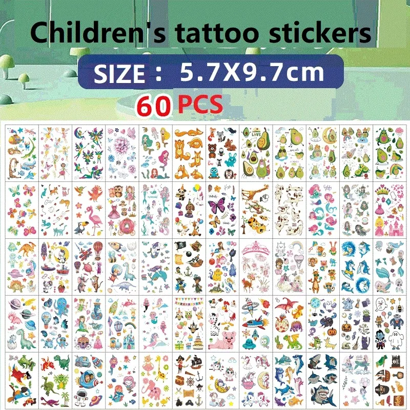 60PCS New Temporary Tattoo Sticker for Children Waterproof Tattoos Festival Glitters Face Girls Boy Child Mini Fake Tattoo ZS157
60PCS New Temporary Tattoo Sticker for Children Waterproof Tattoos Festival Glitters Face Girls Boy Child Mini Fake Tattoo ZS157
