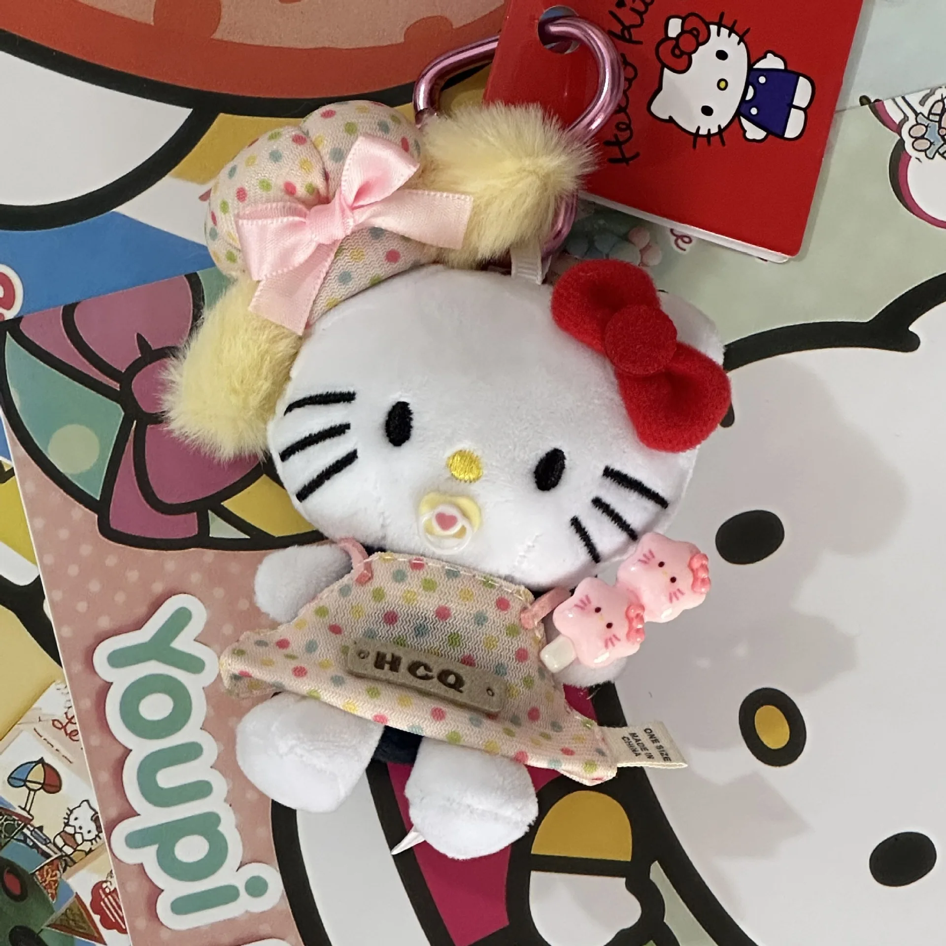 Hello Kitty Plush Kindergarten Pacifier Series Cute Kitty Bag Pendant Chef Cartoon Plush Doll Keychain
Hello Kitty Plush Kindergarten Pacifier Series Cute Kitty Bag Pendant Chef Cartoon Plush Doll Keychain