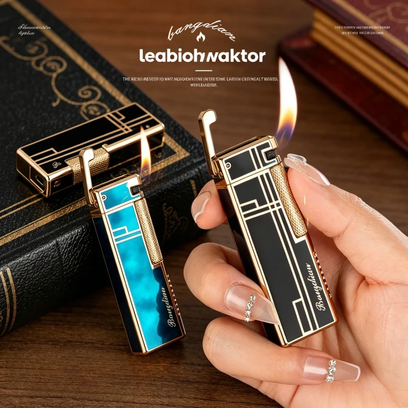 Vintage Flame Butane Lighter, Manual Grinding Wheel Ignition Structure, Durable Portable Outdoor Cigar Lighter Fashion Present
Vintage Flame Butane Lighter, Manual Grinding Wheel Ignition Structure, Durable Portable Outdoor Cigar Lighter Fashion Present