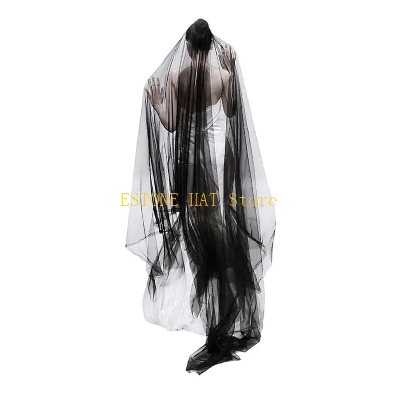49MF 3.0M Long Dramatic Hard Tulle Veil Perfect For Bridal Photoshoots and Weddings
49MF 3.0M Long Dramatic Hard Tulle Veil Perfect For Bridal Photoshoots and Weddings