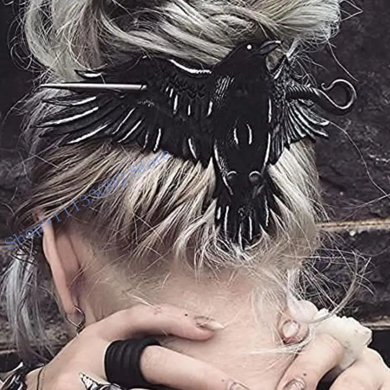 H9ED Halloween Barrette Cosplay Props Bat Hair Clips Raven Hairpin Hair Accessories
H9ED Halloween Barrette Cosplay Props Bat Hair Clips Raven Hairpin Hair Accessories