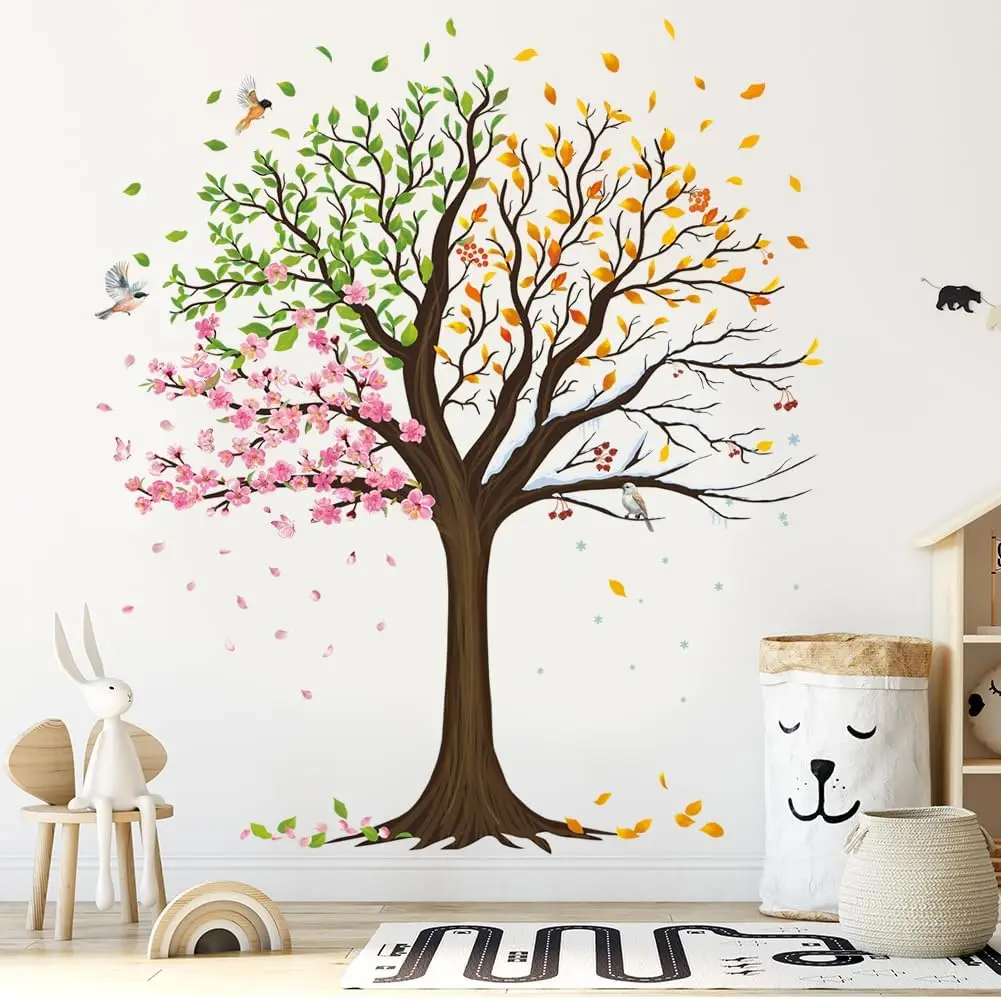 Large Tree Wall Decals Colorful Leaves Flower Stickers Peel and Stick DIY Removable Vinyl for Living Room Kids Bedroom
Large Tree Wall Decals Colorful Leaves Flower Stickers Peel and Stick DIY Removable Vinyl for Living Room Kids Bedroom