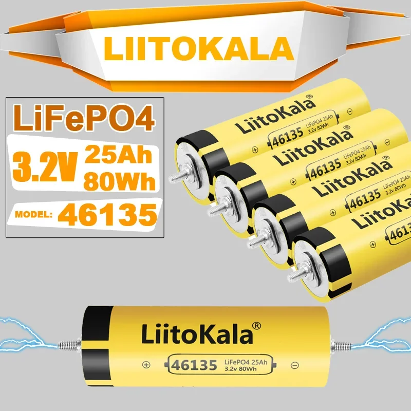 4-40PCS LiitoKala 3.2V 25Ah high capacity Deep cycle Lifepo4 Battery for 12v 24v36V 48V 25Ah LiFePO4 Rechargeable Battery
4-40PCS LiitoKala 3.2V 25Ah high capacity Deep cycle Lifepo4 Battery for 12v 24v36V 48V 25Ah LiFePO4 Rechargeable Battery
