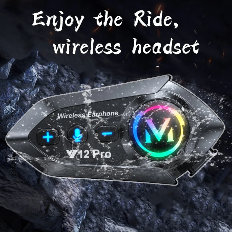 Y12Pro Bluetooth Motorcycle Intercom Helmet Headset Wireless Hands-free Call Waterproof Music Player Speaker FM Radio Interphone
Y12Pro Bluetooth Motorcycle Intercom Helmet Headset Wireless Hands-free Call Waterproof Music Player Speaker FM Radio Interphone