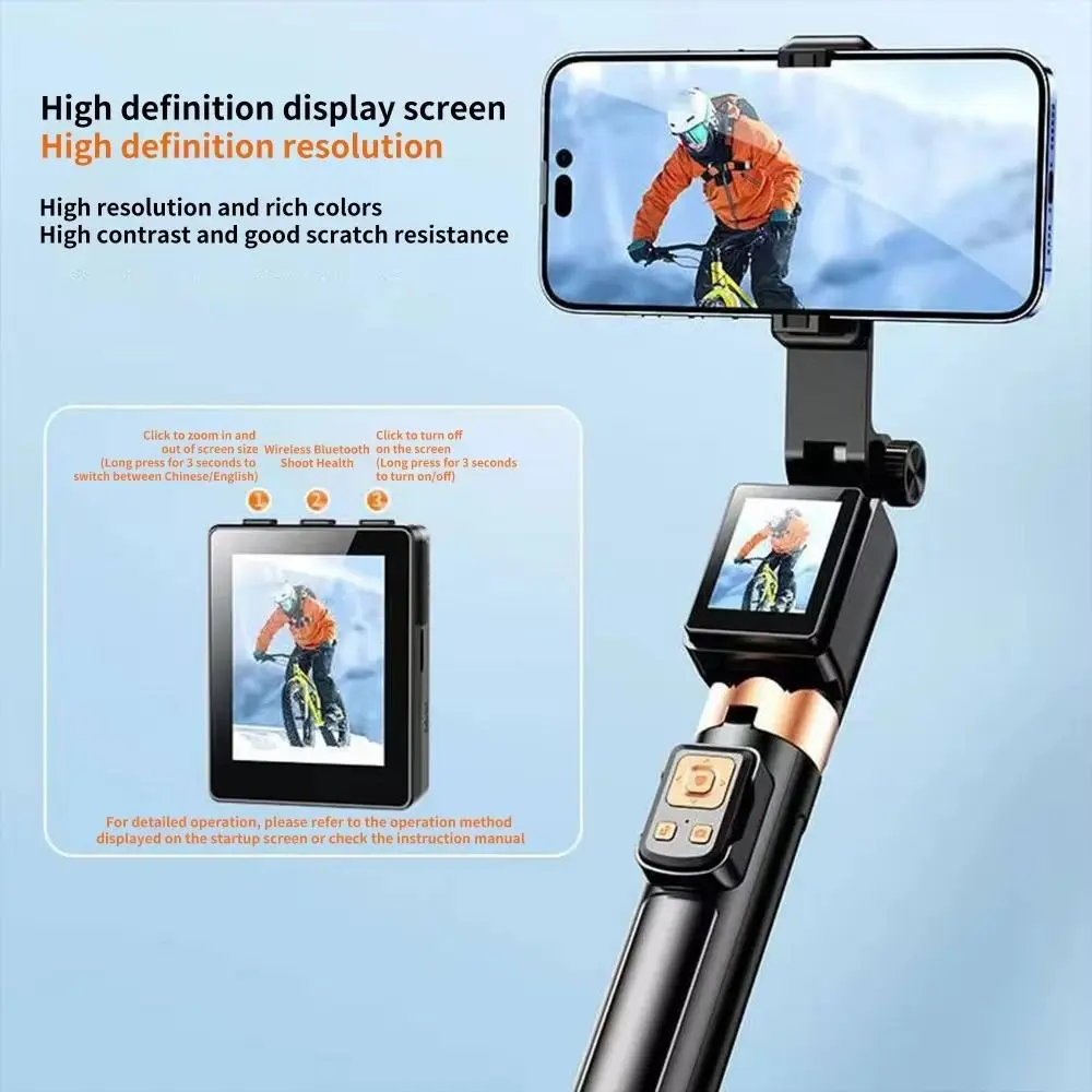 Telescopic Portable Tripod Adjustable Height Stable Base Remote Control Stand 360° Rotation Lightweight Design Selfie Stick
Telescopic Portable Tripod Adjustable Height Stable Base Remote Control Stand 360° Rotation Lightweight Design Selfie Stick