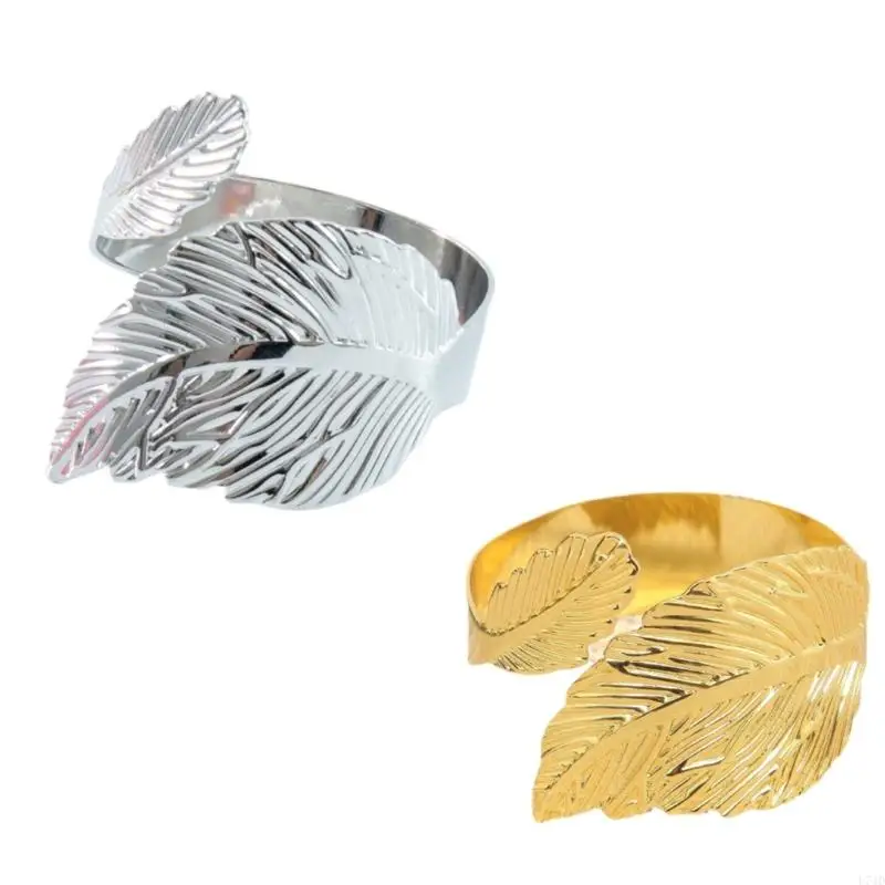 L74D Set Of 6 Gold or Silver Leaf Napkin Rings Accessory Add Elegances To Every Meal
L74D Set Of 6 Gold or Silver Leaf Napkin Rings Accessory Add Elegances To Every Meal