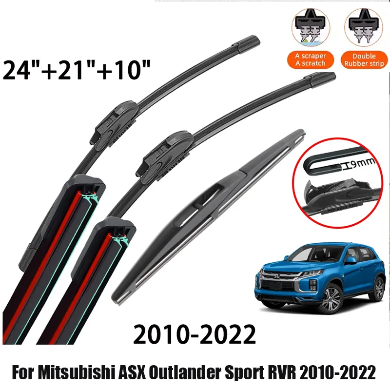 For Mitsubishi ASX Outlander Sport RVR 2010-2022 Front And Rear Windshield Wipers Hight Quality