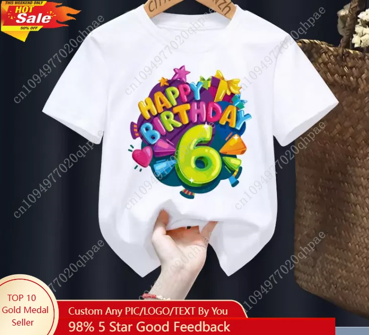Happy Birthday 2-9th Print Boys And Girls White T-shirt Kid Summer Harajuku Funny Clothes Little Baby
Happy Birthday 2-9th Print Boys And Girls White T-shirt Kid Summer Harajuku Funny Clothes Little Baby
