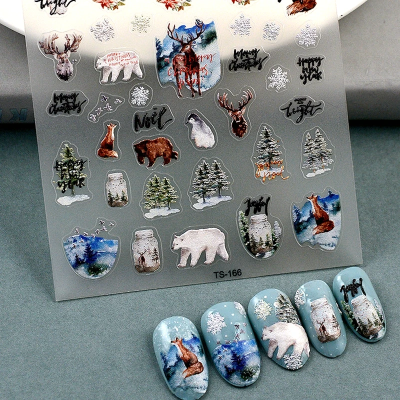 Embossed Flower 5D Nail Art Sticker Decals Relief Cute Animals Polar Bear Fox Deer Design Sliders Manicure Decoration Supplies
Embossed Flower 5D Nail Art Sticker Decals Relief Cute Animals Polar Bear Fox Deer Design Sliders Manicure Decoration Supplies