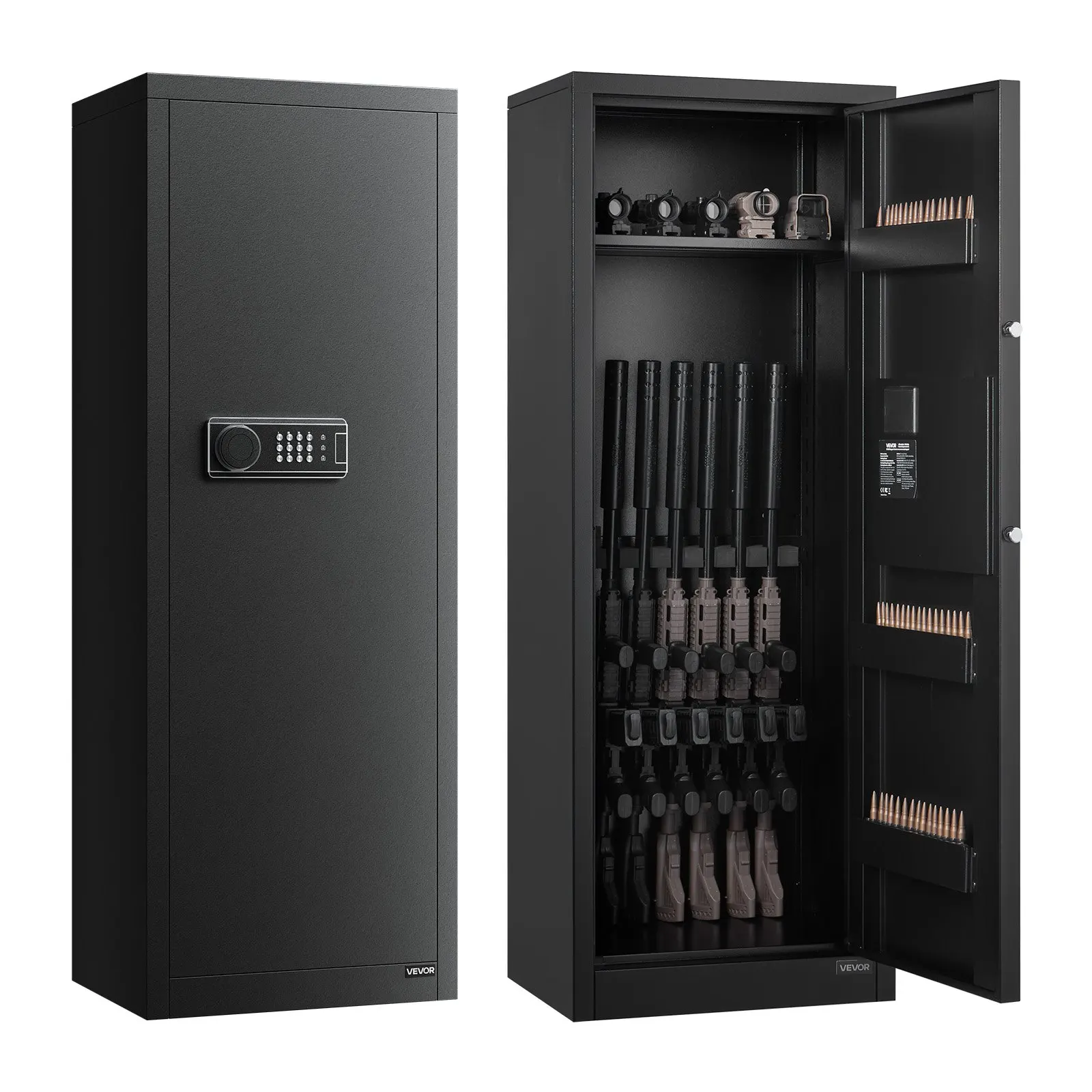 6-8 Gun Safe, Long Gun Cabinet For Rifles And Pistols, Quick Access Rifle Safe With 3 Ammo Slots And 2 Adjustable Racks, Large
6-8 Gun Safe, Long Gun Cabinet For Rifles And Pistols, Quick Access Rifle Safe With 3 Ammo Slots And 2 Adjustable Racks, Large