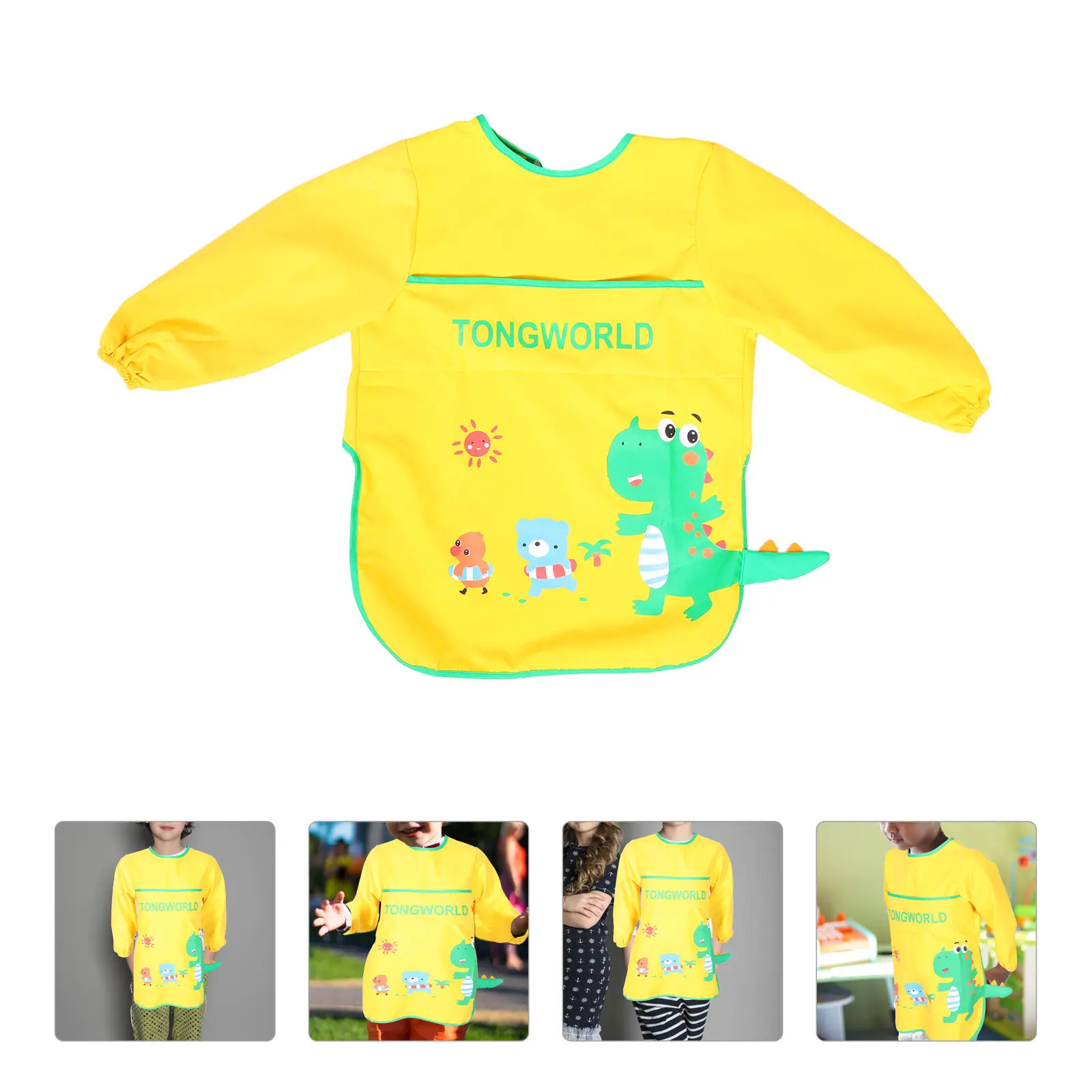 Dinosaur Apron Kids Waterproof Art Smock Long Sleeve Painting Apron For Children Baby Drawing Protector Cute Dinosaur Shape
Dinosaur Apron Kids Waterproof Art Smock Long Sleeve Painting Apron For Children Baby Drawing Protector Cute Dinosaur Shape