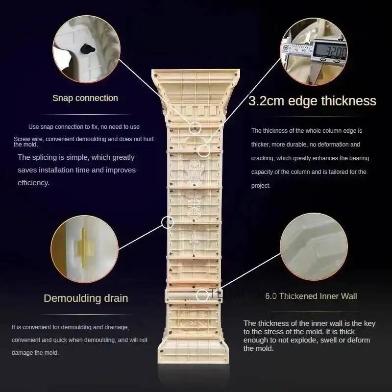 Villa Roman Plastic Building Cast-in-place Cement Column Column Thickened Mold for Building Mold for European Construction Site
Villa Roman Plastic Building Cast-in-place Cement Column Column Thickened Mold for Building Mold for European Construction Site
