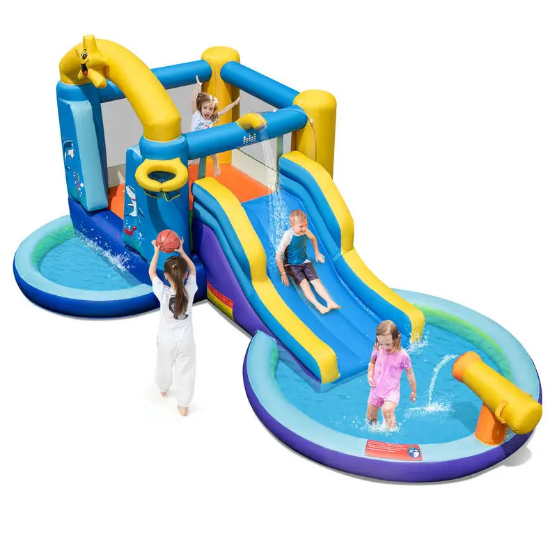 Inflatable Ocean-Themed Bounce House with 680W Blower and 2 Pools
Inflatable Ocean-Themed Bounce House with 680W Blower and 2 Pools