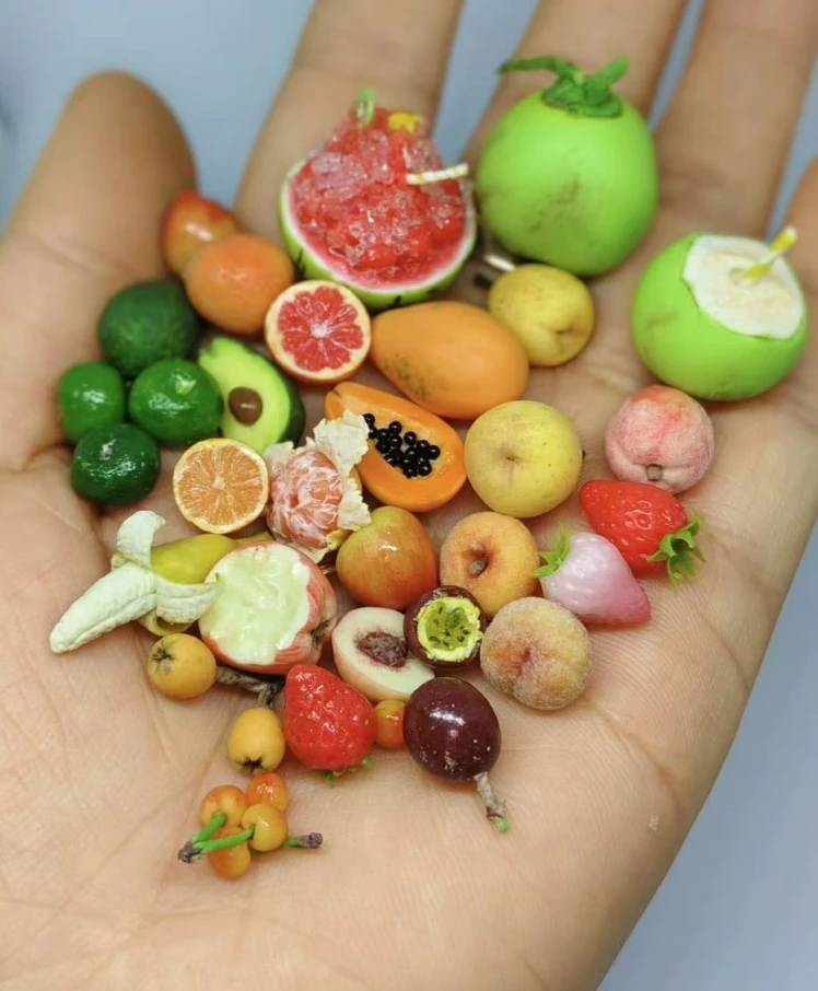 Mini Hami Melon Coconut Star Fruit Grape Miniature Sugar-apple Sugar Cane Mini Fruit New Diy Miniature Dollhouse Accessories
Mini Hami Melon Coconut Star Fruit Grape Miniature Sugar-apple Sugar Cane Mini Fruit New Diy Miniature Dollhouse Accessories