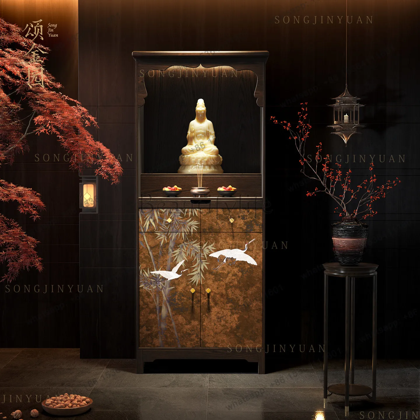 LX new Chinese Buddhist niche vertical cabinet household supply table bamboo crane Zen tea room locker
LX new Chinese Buddhist niche vertical cabinet household supply table bamboo crane Zen tea room locker
