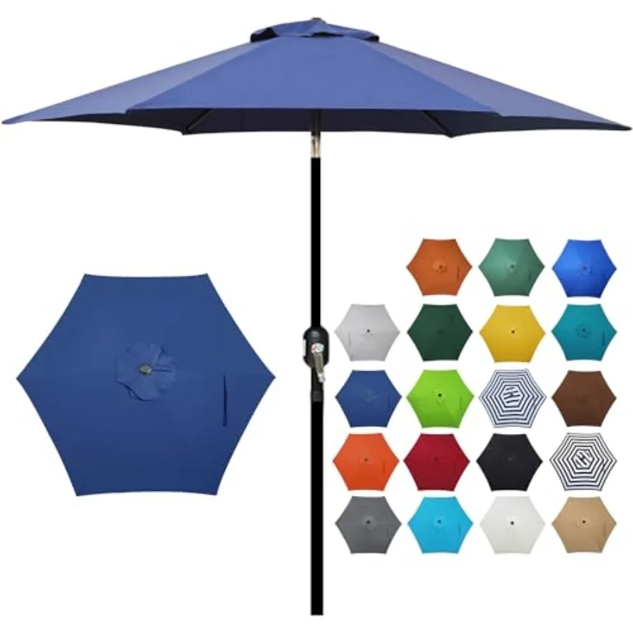 7.5 ft Patio Umbrella, Yard Umbrella, Outdoor Market Umbrella with Push Button Tilt Crank Navy Blue
7.5 ft Patio Umbrella, Yard Umbrella, Outdoor Market Umbrella with Push Button Tilt Crank Navy Blue