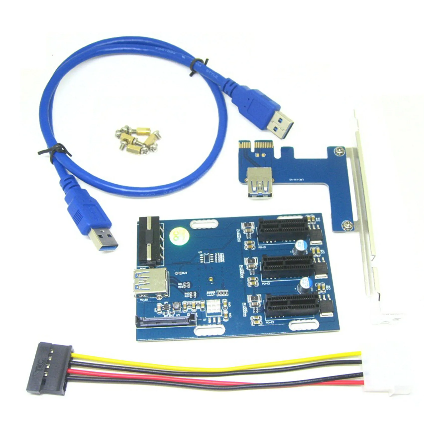 PCIe 1X до 3 портов PCI-E Райзер-карта PCI-E к PCIe адаптер Усилитель концентратор Расширительная карта для майнинга BTC
PCIe 1X до 3 портов PCI-E Райзер-карта PCI-E к PCIe адаптер Усилитель концентратор Расширительная карта для майнинга BTC