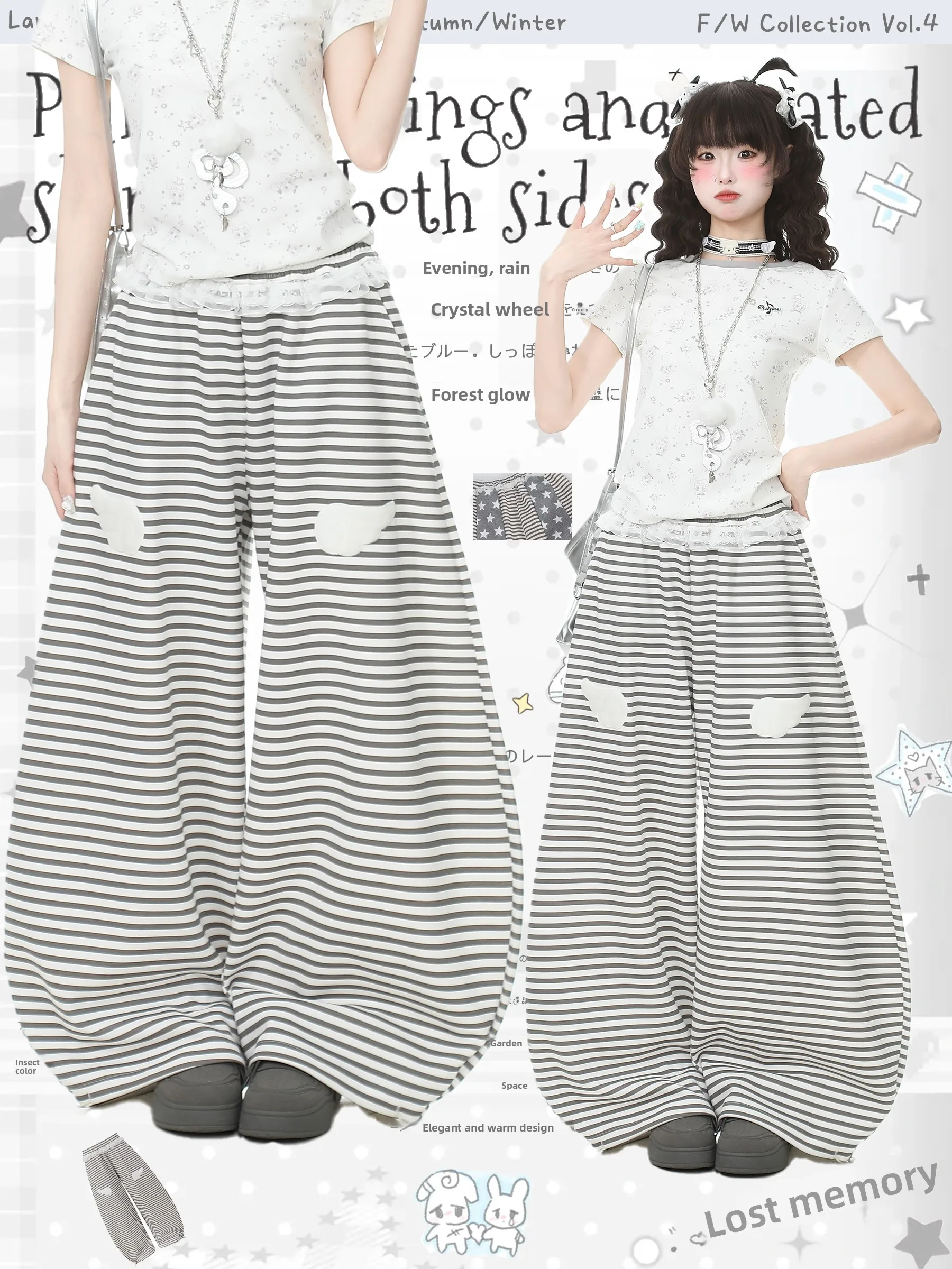 Languid Park Summer Casual Pants Women's American Style Knife Wide Leg Pants Lace Patchwork Straight Leg Pants
Languid Park Summer Casual Pants Women's American Style Knife Wide Leg Pants Lace Patchwork Straight Leg Pants
