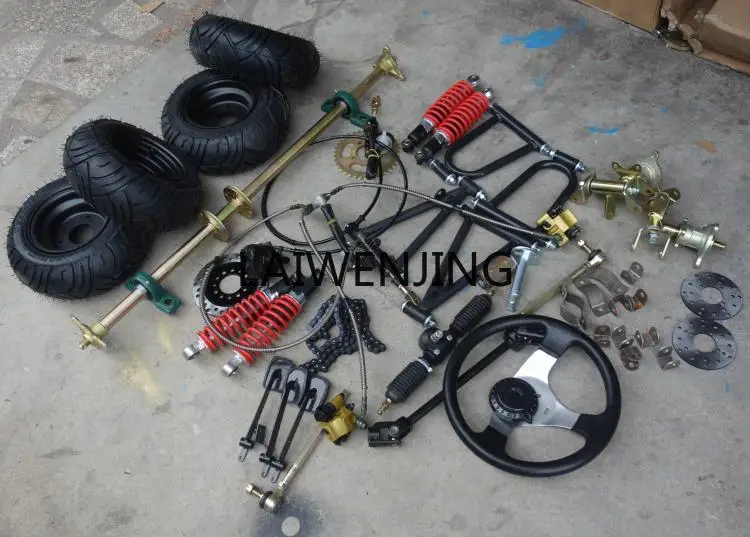 HLZ DIY four-wheel kart modification parts suspension chassis front steering rear axle rear axle front and rear disc brakes
HLZ DIY four-wheel kart modification parts suspension chassis front steering rear axle rear axle front and rear disc brakes
