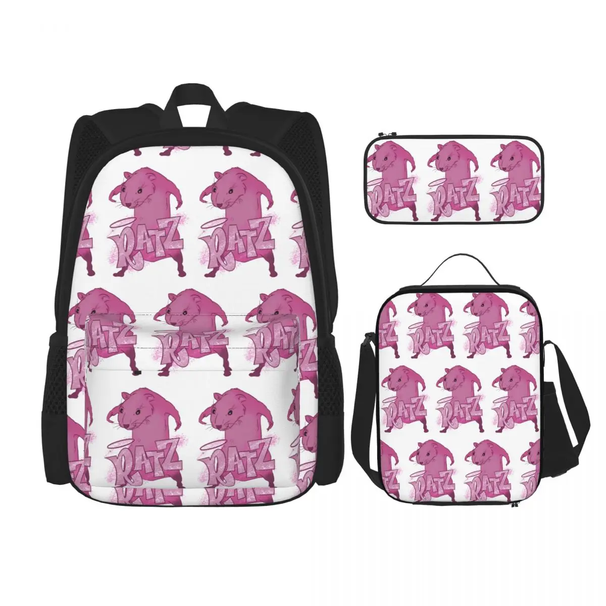 RATZs PINK MOUSE Merch Backpacks Boys Girls Bookbag School Bags Rucksack Lunch Bag Pen Bag Three-Piece Set
RATZs PINK MOUSE Merch Backpacks Boys Girls Bookbag School Bags Rucksack Lunch Bag Pen Bag Three-Piece Set