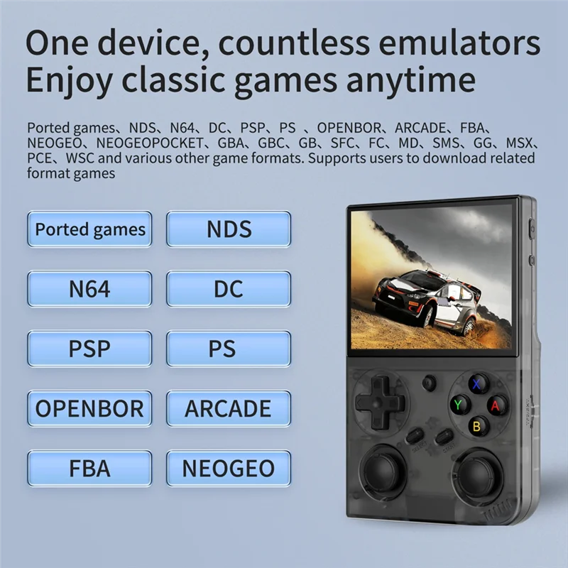 G350 Handheld Retro Game Console 64GB 4000 Games Linux 64-Bit System 3.5" IPS RK3326 Portable Pocket Video Player A
G350 Handheld Retro Game Console 64GB 4000 Games Linux 64-Bit System 3.5" IPS RK3326 Portable Pocket Video Player A