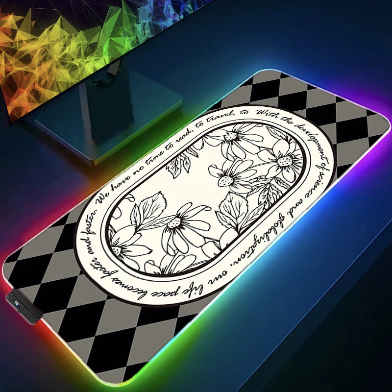RGB LED Gaming Mouse Pad Desk Mat Gamer Professional Vintage Flower Pattern Premium Mousepad Control Accessories Keyboard Pad
RGB LED Gaming Mouse Pad Desk Mat Gamer Professional Vintage Flower Pattern Premium Mousepad Control Accessories Keyboard Pad