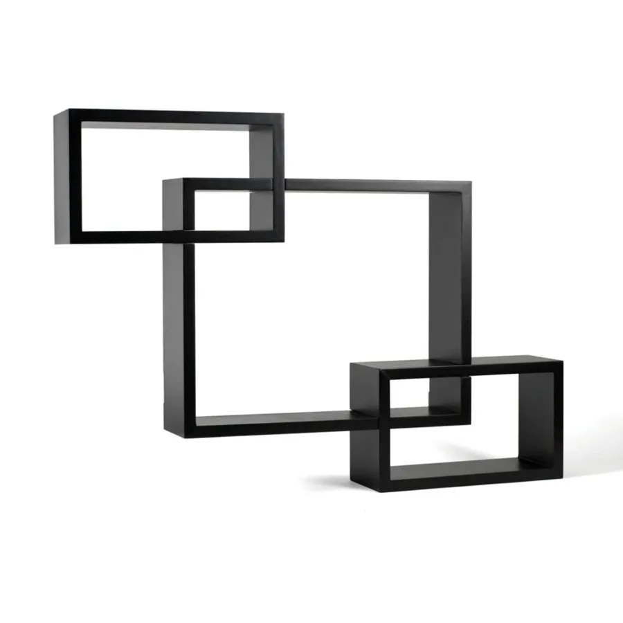 Set of 3 Interlocking Floating Wall Mount Shelves in Espresso
Set of 3 Interlocking Floating Wall Mount Shelves in Espresso