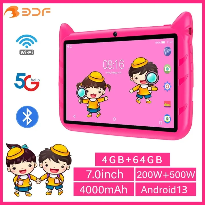 BDF-7 Inch Tablet for Kids, Tablet with Android 13, 4GB RAM, 64GB ROM, 1TB Expansion, 5G WiFi, 4000MAH Battery, Dual Camera
BDF-7 Inch Tablet for Kids, Tablet with Android 13, 4GB RAM, 64GB ROM, 1TB Expansion, 5G WiFi, 4000MAH Battery, Dual Camera