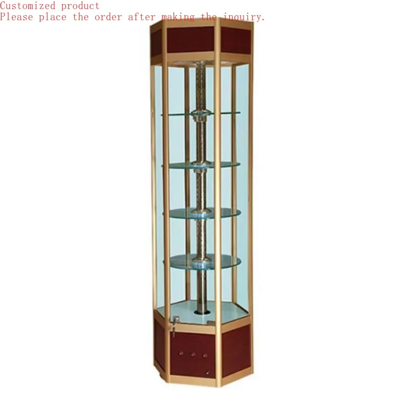 Custom.Hexagonal Electrical Revolving Glass Display Cabinet/revolving Glass showcase with Lock
Custom.Hexagonal Electrical Revolving Glass Display Cabinet/revolving Glass showcase with Lock