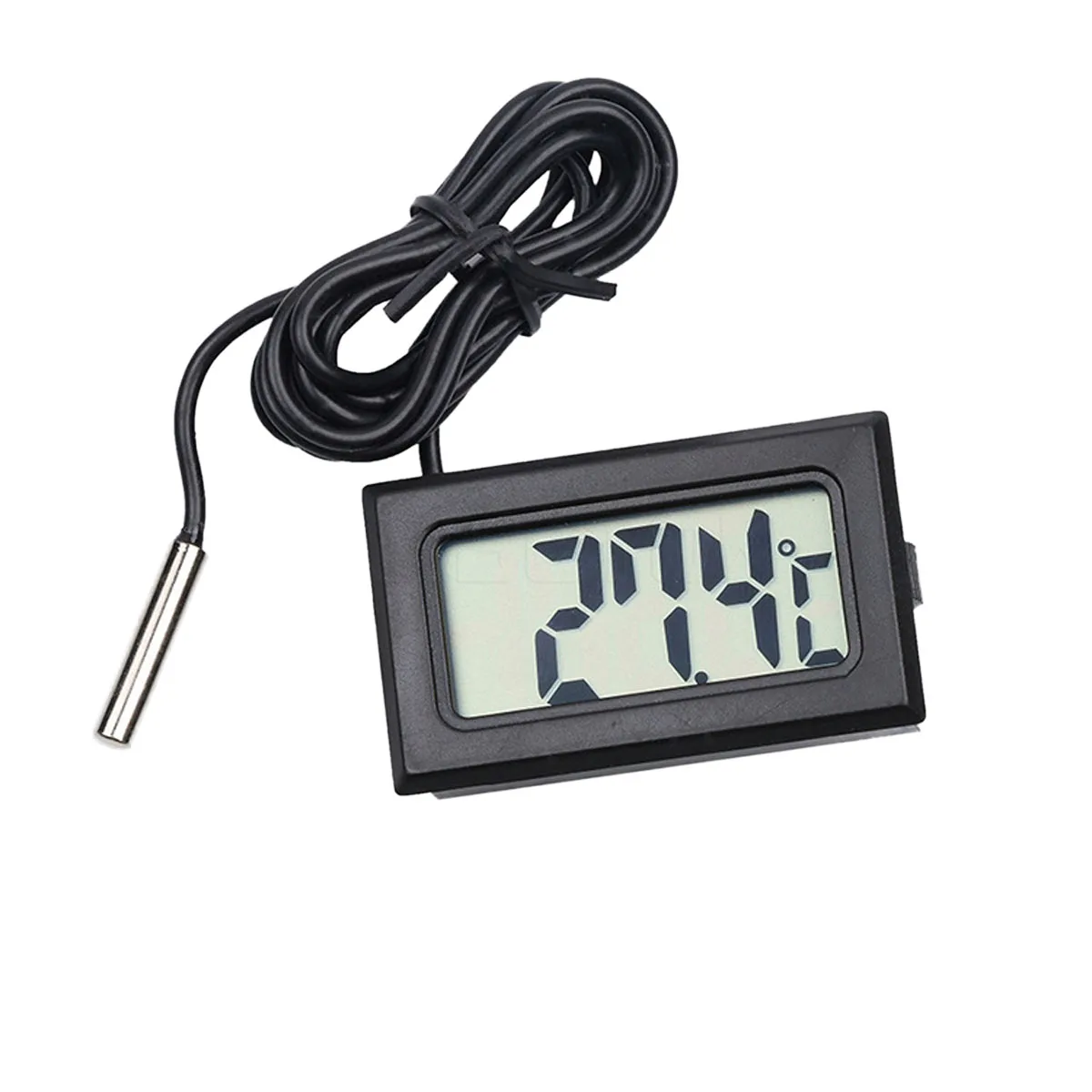 Electronic Thermometer High Precision Waterproof Fish Tank Car Refrigerator Mini Size LCD Screen Black 1m Wire Professional
Electronic Thermometer High Precision Waterproof Fish Tank Car Refrigerator Mini Size LCD Screen Black 1m Wire Professional