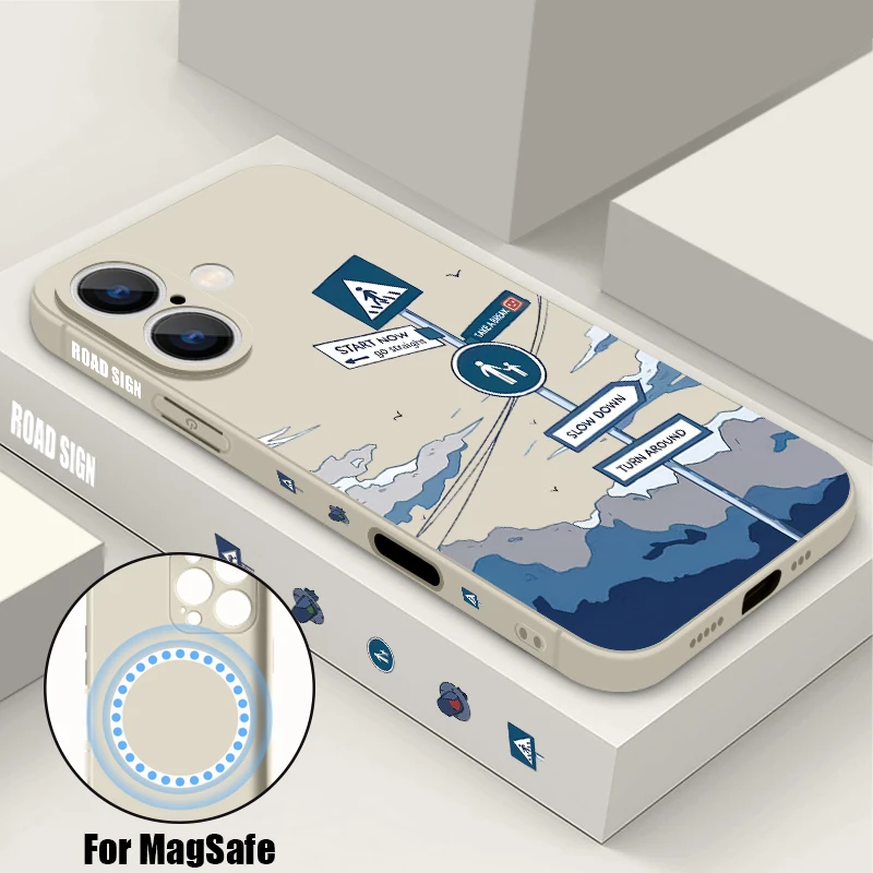 Мягкий магнитный чехол из ТПУ Road Sign для iPhone 16e 16 15 14 13 Pro 13 12 Pro Max 11, противоударный магнит, силиконовый ремешок для телефона 
Мягкий магнитный чехол из ТПУ Road Sign для iPhone 16e 16 15 14 13 Pro 13 12 Pro Max 11, противоударный магнит, силиконовый ремешок для телефона