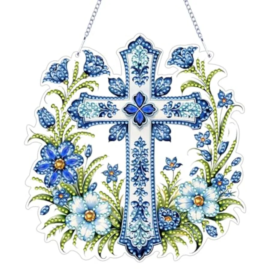 Hanging Diamonds Art kit for Adult, DIY Cross Flowers Pendant Diamonds Painting Art Kit, 7.0x6.8 inch Acrylic Diamonds Painting
Hanging Diamonds Art kit for Adult, DIY Cross Flowers Pendant Diamonds Painting Art Kit, 7.0x6.8 inch Acrylic Diamonds Painting