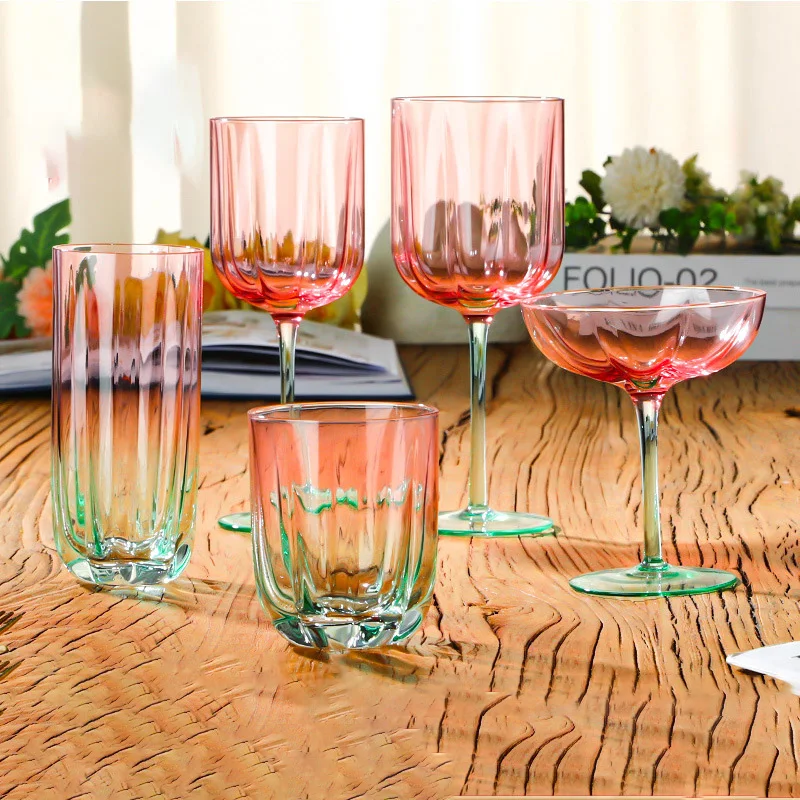 Gradient Petal Bud Red Wine Glass Colorful Goblet Champagne Sweet Wine glass Wedding Banquet Table Setting and Wine Utensils
Gradient Petal Bud Red Wine Glass Colorful Goblet Champagne Sweet Wine glass Wedding Banquet Table Setting and Wine Utensils