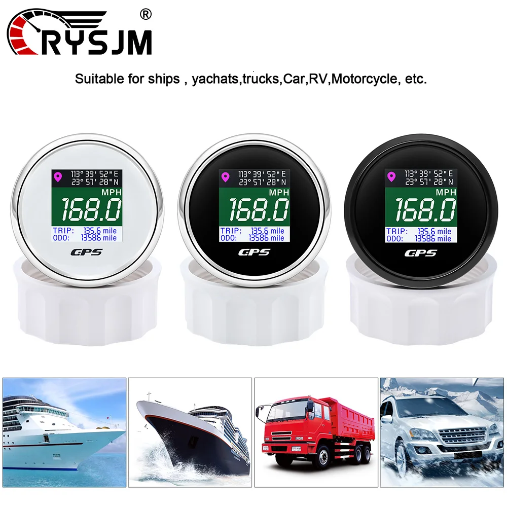 12V 24V 52mm Digital GPS Speedometer For Boat Car Motor Yacht TFT Screen Waterproof Odometer adjust MPH KMH Knot Speed Gauge
12V 24V 52mm Digital GPS Speedometer For Boat Car Motor Yacht TFT Screen Waterproof Odometer adjust MPH KMH Knot Speed Gauge