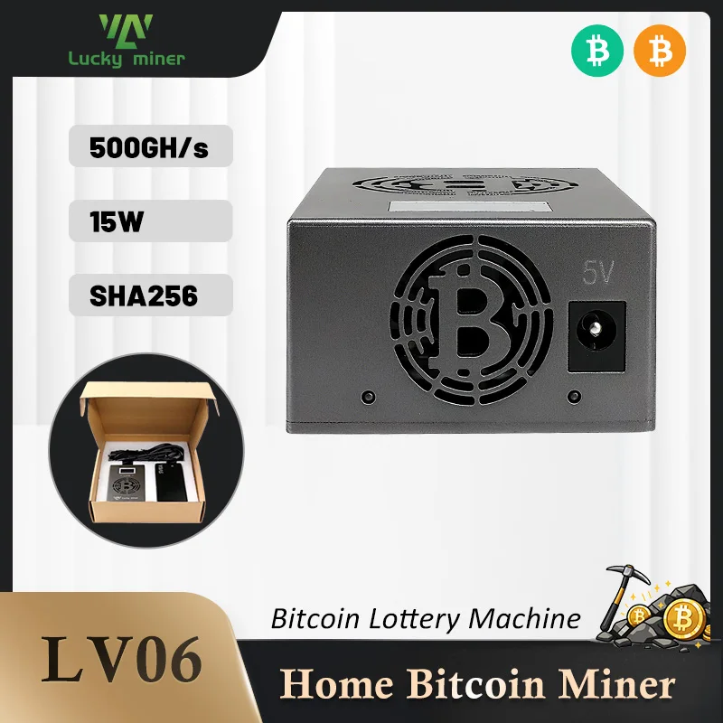 Lucky Miner LV06 Bitcoin Miner 500GH/s | SHA-256 ASIC BTC Solo Crypto Mining Machine Low Power High Efficiency
Lucky Miner LV06 Bitcoin Miner 500GH/s | SHA-256 ASIC BTC Solo Crypto Mining Machine Low Power High Efficiency