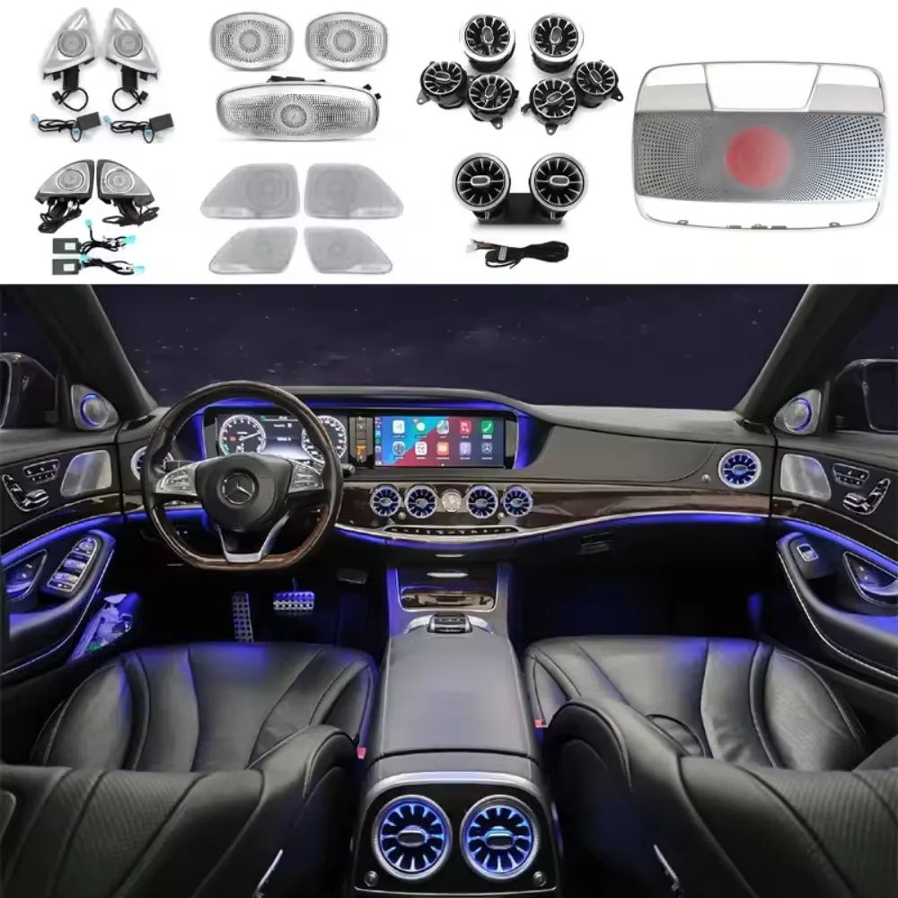 Upgrade 64 Colors 12V Ambient Lighting for Mercedes-Benz C-Class W205 GLC X253 (2015-2022) Interior Light Turbine Air Vent
Upgrade 64 Colors 12V Ambient Lighting for Mercedes-Benz C-Class W205 GLC X253 (2015-2022) Interior Light Turbine Air Vent