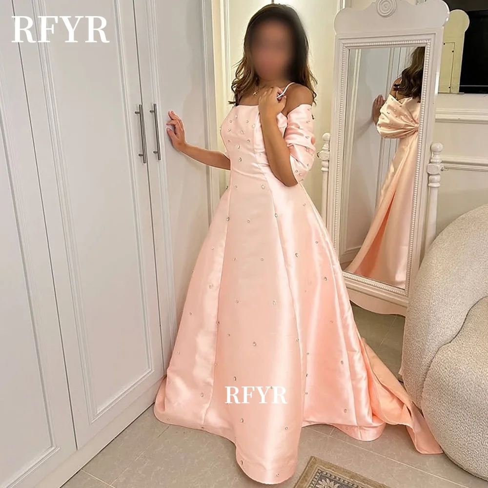RFYR A Line Prom Dresses Off Shoulder Party Dress Crystals Satin Evening Dress Celebrity Gala Dress Bead Arabic Women Customized
RFYR A Line Prom Dresses Off Shoulder Party Dress Crystals Satin Evening Dress Celebrity Gala Dress Bead Arabic Women Customized