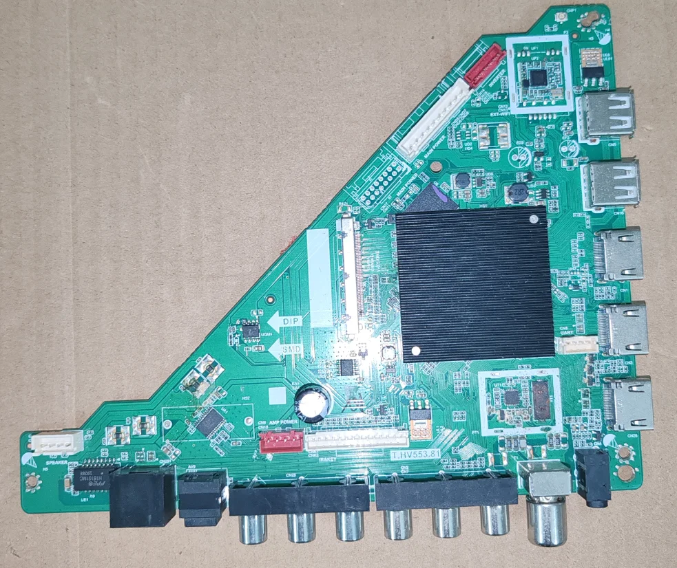 T.HV553.81 WiFi network TV motherboard tested, physical photos compatible with 4K screen
T.HV553.81 WiFi network TV motherboard tested, physical photos compatible with 4K screen