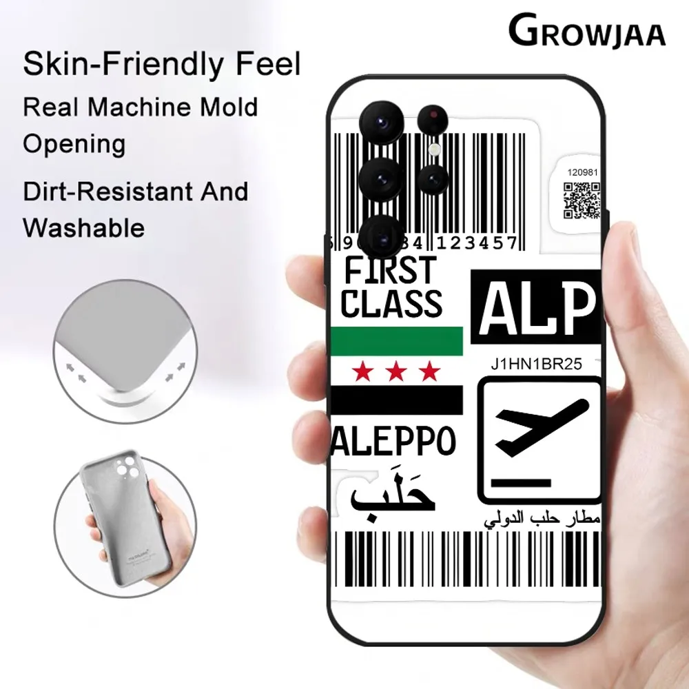 New Syria Boarding Pass Ticket Phone Case For Samsung Galaxy S25 S24 S22 S23 Ultra S21 S20 Plus 5G Protective Silicone Funda
New Syria Boarding Pass Ticket Phone Case For Samsung Galaxy S25 S24 S22 S23 Ultra S21 S20 Plus 5G Protective Silicone Funda