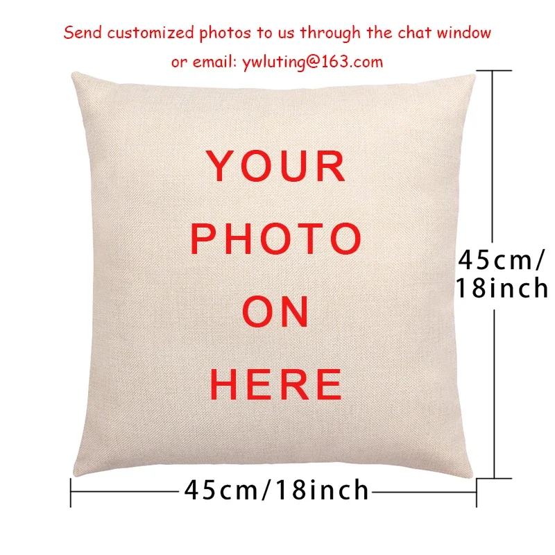 DIY Logo Pillowcase Baby Family Pets Custom Cushion Covers Printing Cotton Linen Pillow Case Customized Pillow Cover for Sofa
DIY Logo Pillowcase Baby Family Pets Custom Cushion Covers Printing Cotton Linen Pillow Case Customized Pillow Cover for Sofa