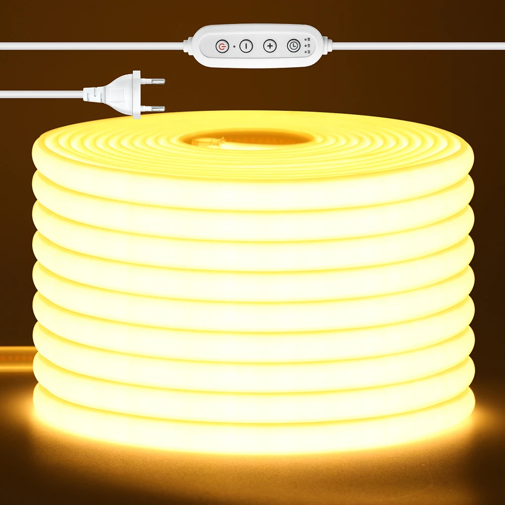 220V LED COB Neon Flexible Strip Light 4Key Dimmer Switch Power Kit Dimmable 288LED/m IP67 3000K 4000K 6000K 5m 10m 20m 30m 0.5m
220V LED COB Neon Flexible Strip Light 4Key Dimmer Switch Power Kit Dimmable 288LED/m IP67 3000K 4000K 6000K 5m 10m 20m 30m 0.5m