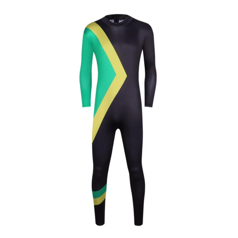 Cool Runnings Cosplay Costume Jamaican Bobsled Team Jumpsuit Bodysuits Halloween Carnival Party Outfits Adult Men Skating Tights
Cool Runnings Cosplay Costume Jamaican Bobsled Team Jumpsuit Bodysuits Halloween Carnival Party Outfits Adult Men Skating Tights
