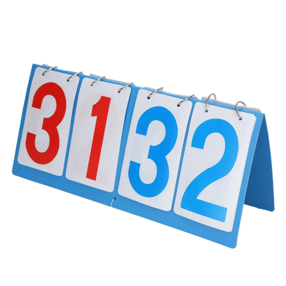 Waterproof 4 Digit Scoreboard Blue Red Numbers Plastic Cards Flip Score Keeper Large Numbers Sports Scoreboard Table Tennis
Waterproof 4 Digit Scoreboard Blue Red Numbers Plastic Cards Flip Score Keeper Large Numbers Sports Scoreboard Table Tennis