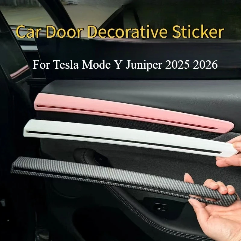 Interior Door Panel Molding Trim For Tesla Mode Y Juniper 2025 2026 Accessory 4PCS Car Door Side Decorative Strip Sticker Cover
Interior Door Panel Molding Trim For Tesla Mode Y Juniper 2025 2026 Accessory 4PCS Car Door Side Decorative Strip Sticker Cover