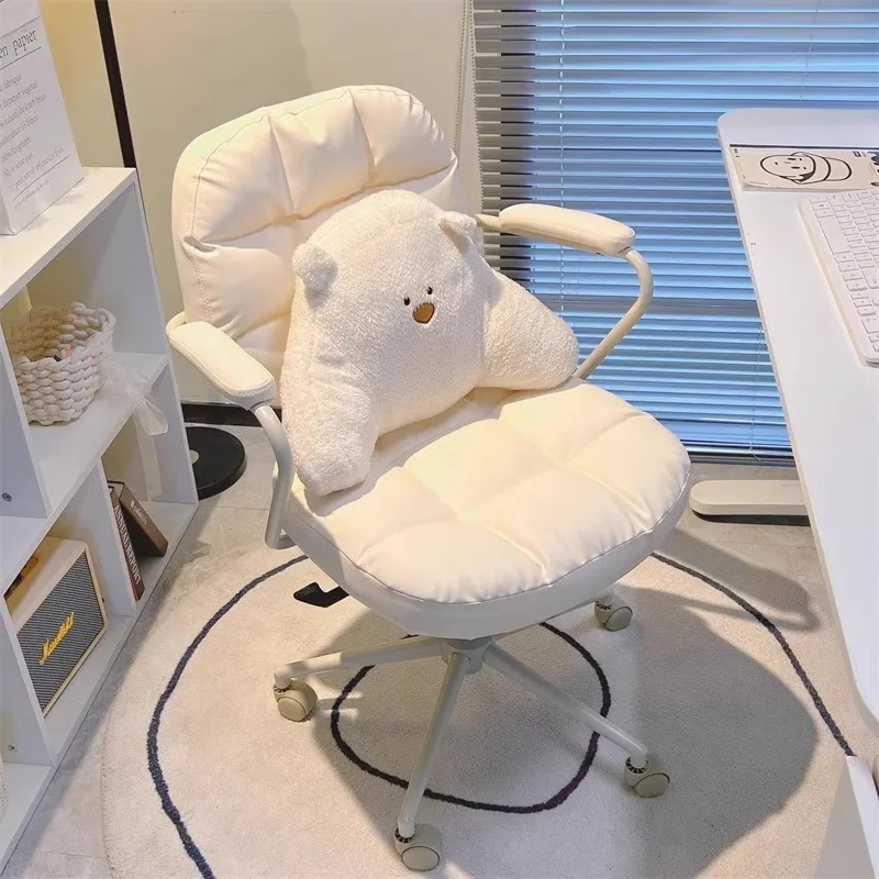 !@Home Roller Soft Office Chair Small Storage Gril White Swivel Office Chair Cheap Comfortable Study Silla De Escritorio Gaming
!@Home Roller Soft Office Chair Small Storage Gril White Swivel Office Chair Cheap Comfortable Study Silla De Escritorio Gaming